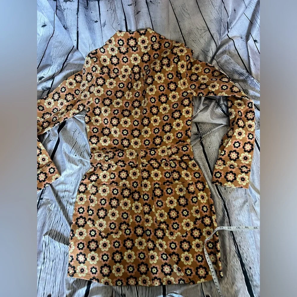 Show Me Your Mumu Outlaw Long Sleeve Dress in Aurora Floral Denim - Picture 11 of 14